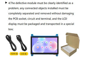 CTP IPS Panel UBS HDM-I arayüzü ile 7 inç TFT LCD modülü Model numarası UART LCD modülü - Product Image 6