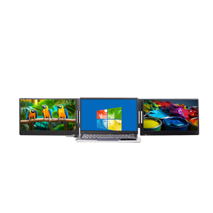 Monitor dual de 15,6 "con abrazadera de escritorio-Estación de batalla ergonómica de pantalla triple para codificación 8H + - Product Image 1