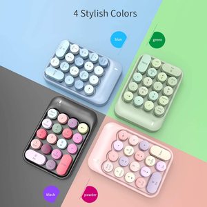 AJAZZ-teclado numérico inalámbrico de 18 teclas, Mini teclado numérico delgado portátil de tamaño completo con receptor USB