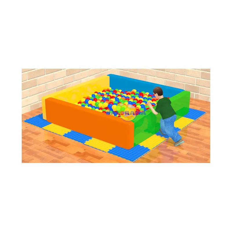 Bola de esponja para piscina interior, esponja de alta qualidade para crianças, 200x200x50 cm, ponte de jogo macio, com bolas