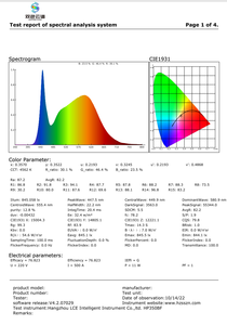 Probador de temperatura de color del espectrómetro de índice estroboscópico de luz azul HP350BF con software de computadora