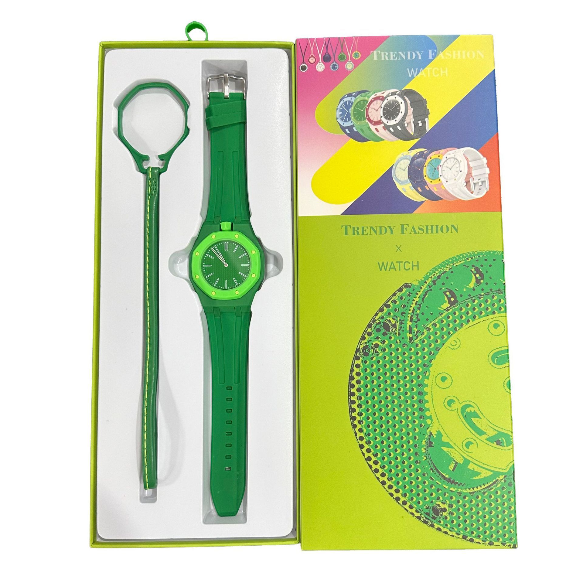 Silicone three-piece set-piece set-dark green-box included