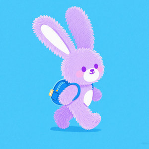 ตุ๊กตากระต่ายสีม่วงดีไซน์ทันสมัย - Product Image 1