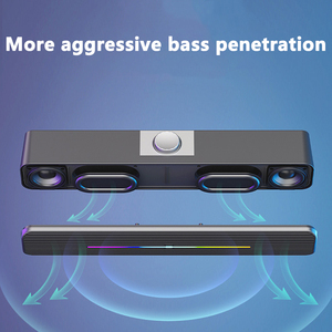 Subwoofer çift hoparlör kartı kablolu ses büyük hacimli bilgisayar ses Blaster renkli ses çubuğu hoparlör - Product Image 4