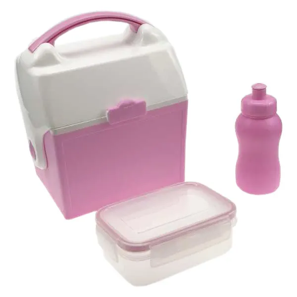 Kinder Plastik Lunchbox Set/Kit inkl. kleiner Snack box und Plastik bpa freie Wasser flasche Plastik flasche