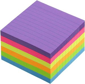 Bloc de notas de papelería escolar impreso personalizado, Cubo de notas autoadhesivo, línea reciclable, notas adhesivas elegantes - Product Image 4