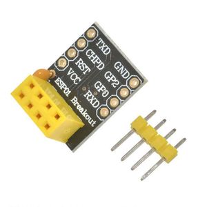 ESP-01 ESP-01S WiFiワイヤレスモジュールシリアルブレッドボードUARTアダプター4ピンtoトランシーバーブレイクアウトボード3.3V ESP8266 - Product Image 1