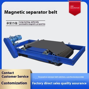 Courroie de dissolvant de fer à auto-déchargement fournie par le fabricant Courroie de grattoir électromagnétique à aimant permanent - Product Image 6