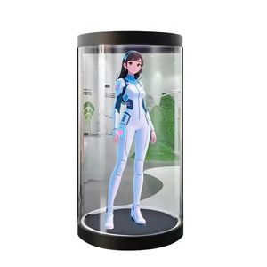 Projection holographique humaine numérique 3D Vitrine transparente 5.5 10.1 21.5 75 pouces Cylindre Ai Interaction Affichage hologramme 3D - Product Image 1