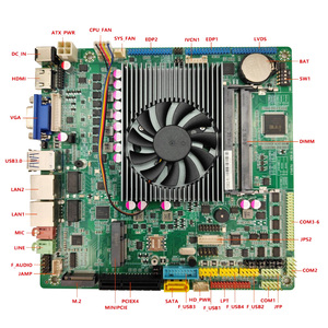 産業用ファンレスミニPCIntel Core i3 i5 5200U 7200U i7 CPU 6 * ComデュアルRJ45LANVGAファンレス組み込みコンピューター