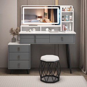 Modern Beauty <strong>Storage</strong> Cabinet Integrated <strong>Dressing</strong> <strong>Table</strong> Bedroom <strong>With</strong> Light <strong>Mirror</strong>