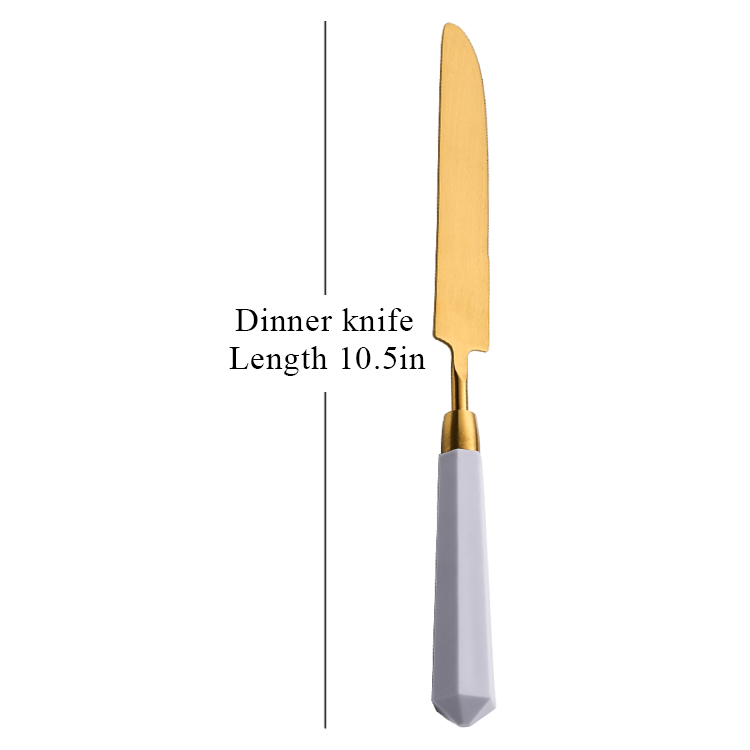 White handle- dinner knife