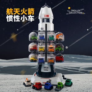 子供の教育玩具のためのダイキャストカーフリクションおもちゃ車両ディスプレイモデルロケットキットを備えた新しいスペースロケットモデル - Product Image 3