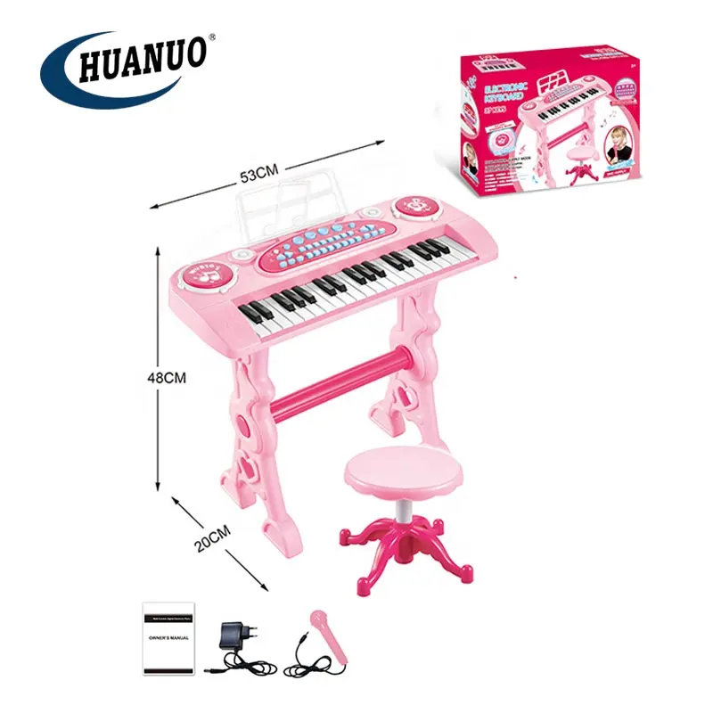 Instrumento musical de juguete para niños, órgano electrónico, teclado de 37 teclas, piano