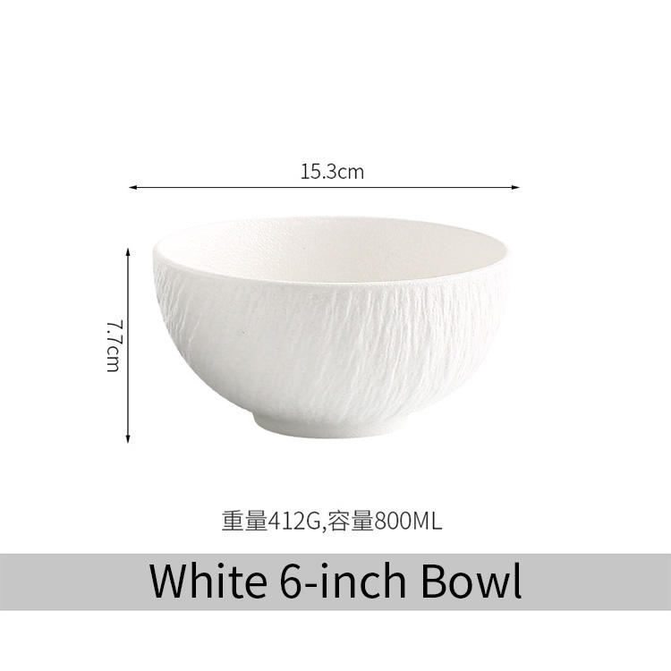 Tazón blanco de 6 pulgadas