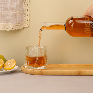 750 ml Transparent Flint Glass <strong>Bottle</strong> <strong>Liquor</strong> Wine Whisky Vodka Tall and <strong>Thin</strong> Glass <strong>Bottles</strong> with Wooden Cork Top - Product Image 6