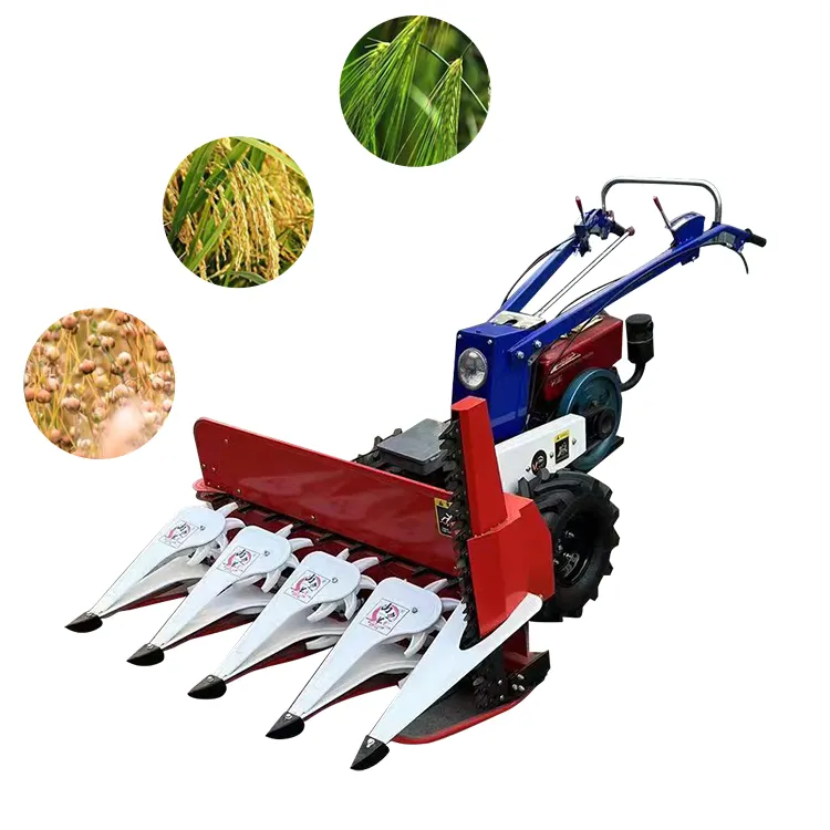 Multifunzionale Best seller Mini grano motore Diesel grano e riso mietitore raccoglitore di riso macchina per la raccolta del riso manuale mietitore