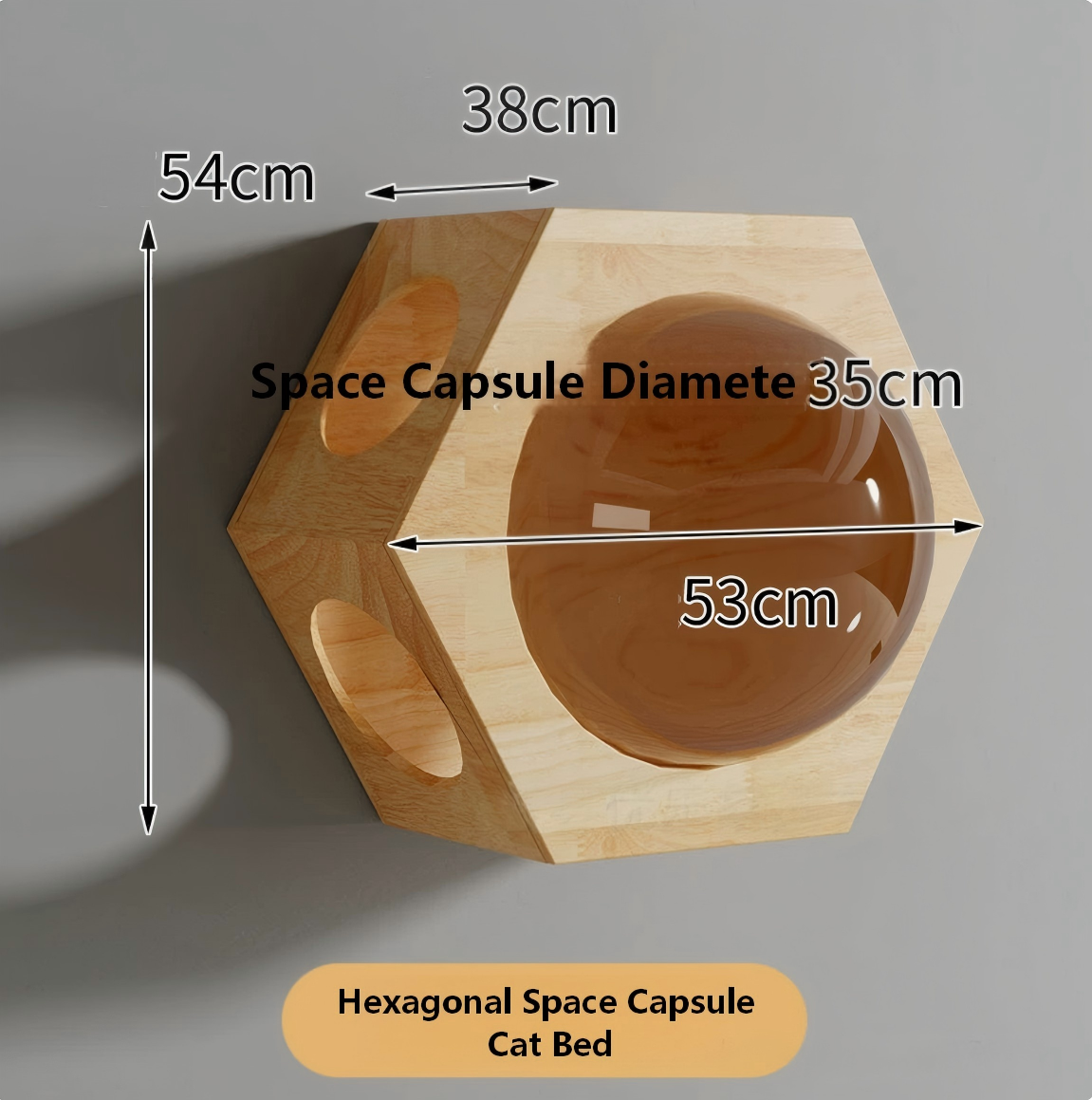 Panier pour chat capsule spatiale hexagonale