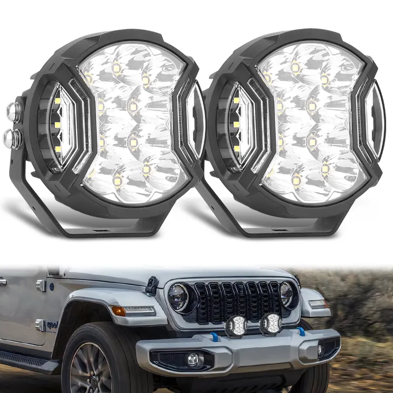 L'ultimo DC12v 24v 5 pollici rotondi automobilistico led luce fuoristrada DRL per auto, camion e suv