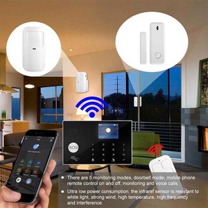 Kit de alarma de seguridad inalámbrica Tuya 2G, Wifi, Gsm, Sensor, sistema de alarma para el hogar, compatible con aplicaciones de Google Alexa - Product Image 2