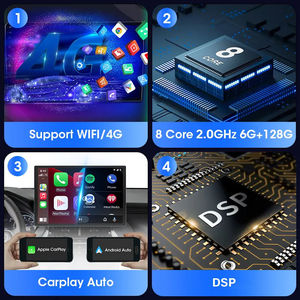 Reproductor multimedia para coche Android de 13 pulgadas, 2D, 32G, con WiFi, BT, estéreo universal, GPS, navegador para coche, función de audio de alta resolución - Product Image 4