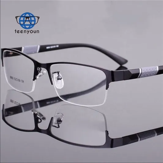 Teenyoun occhiali flessibili personalizzati economici Semi Frame Blue Light Blocking Plain occhiali da vista uomo rettangolo occhiali da lettura montature