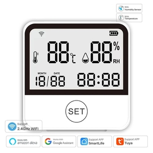Tuya multifunción Digital LCD inalámbrico Wifi temperatura humedad Sensor para Smart Home - Product Image 2