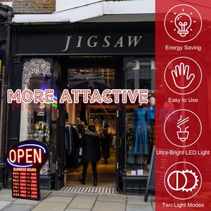 Custom Multi-colore <span class=keywords><strong>LED</strong></span> segno aperto con le ore lavorative programmabile di grandi dimensioni lampeggiante segno di Business di alta visibilità - Product Image 3