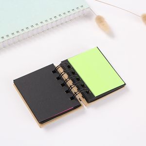 Fabricante papel Kraft cubierta dura Mini Notebook publicidad regalo logotipo personalizado espiral encuadernado Bloc de notas con surtido de notas adhesivas - Product Image 5