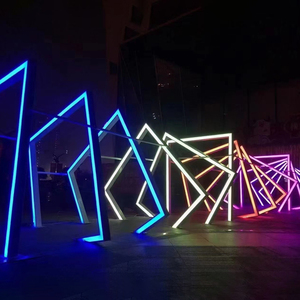 Interaktif RGB büyük 3D tünel işık noel LED dekoratif Arch Motif peyzaj IP65 değerlendirme için - Product Image 4