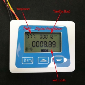 Pantalla LCD digital Medidor de flujo de agua Medidor de flujo Totámetro Registro de tiempo de temperatura con sensor de flujo G1/2 - Product Image 4