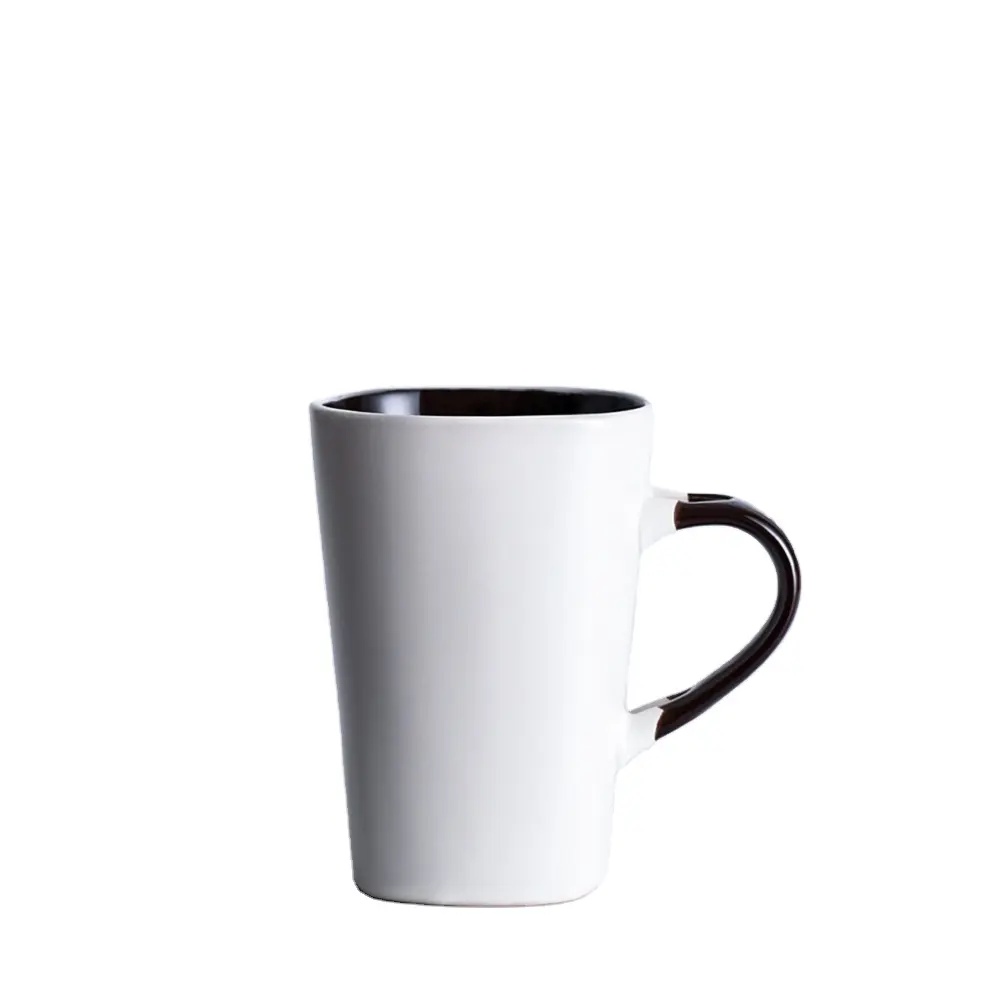 Tazas de té y platillos personalizados, tazas de café reutilizables con estampado de colores, 400ml-600ml, venta al por mayor