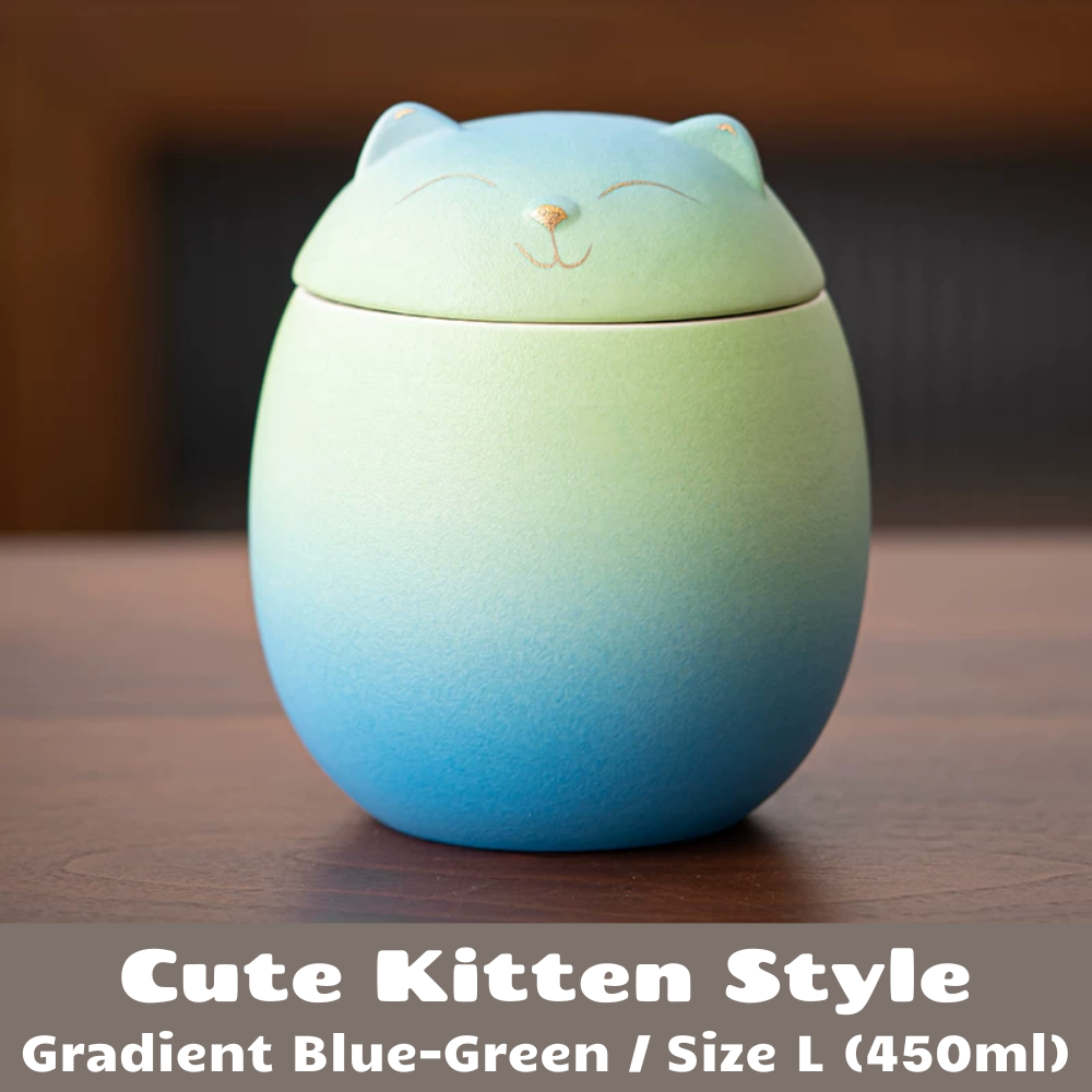 Taglia L / Stile Gattino / Sfumatura Blu-Verde