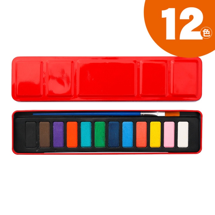 Boîte de fer rouge 12 couleurs