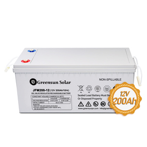 แบตเตอรี่พลังงานแสงอาทิตย์เจลลึก12V สำหรับระบบพลังงาน ESS 200Ah ราคาโรงงานในบ้าน - Product Image 1