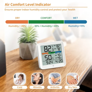 Large Display Household <strong>Thermometer</strong> and Hygrometer <strong>with</strong> 24-hour <strong>Memory</strong> <strong>Function</strong> - Product Image 6