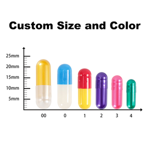Leere Gemüse kapseln Harts chale essbar in loser Schüttung getrennt reine natürliche Größe Farbe angepasst - Product Image 6