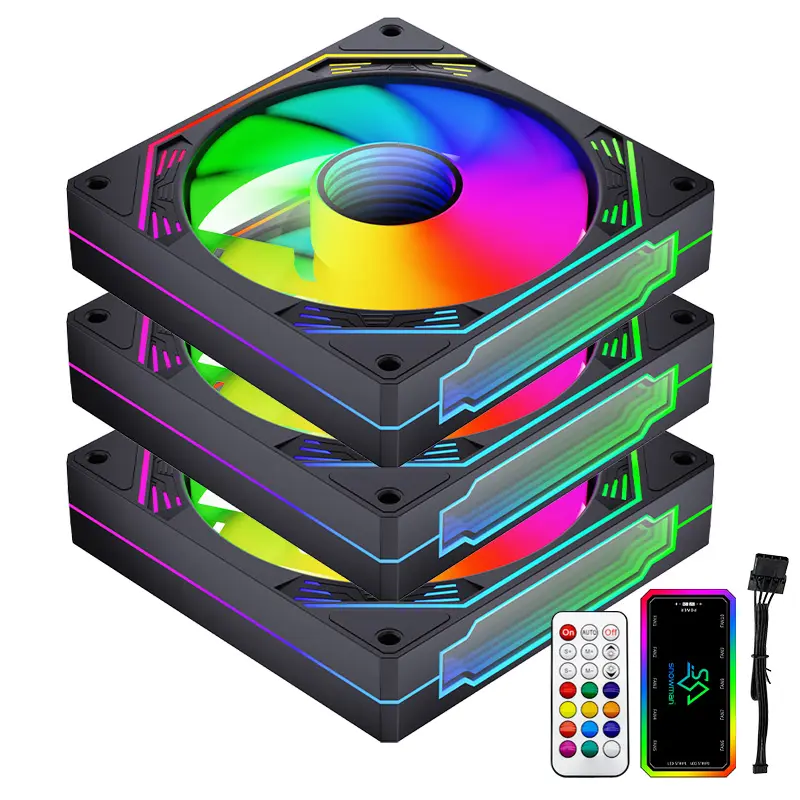 Снеговик OEM 12VDC Pc Rgb вентилятор 6-контактный воздушный ПК кулер компьютерный кулер вентилятор Rgb с вашим индивидуальным логотипом 120 мм игровой кейс вентилятор