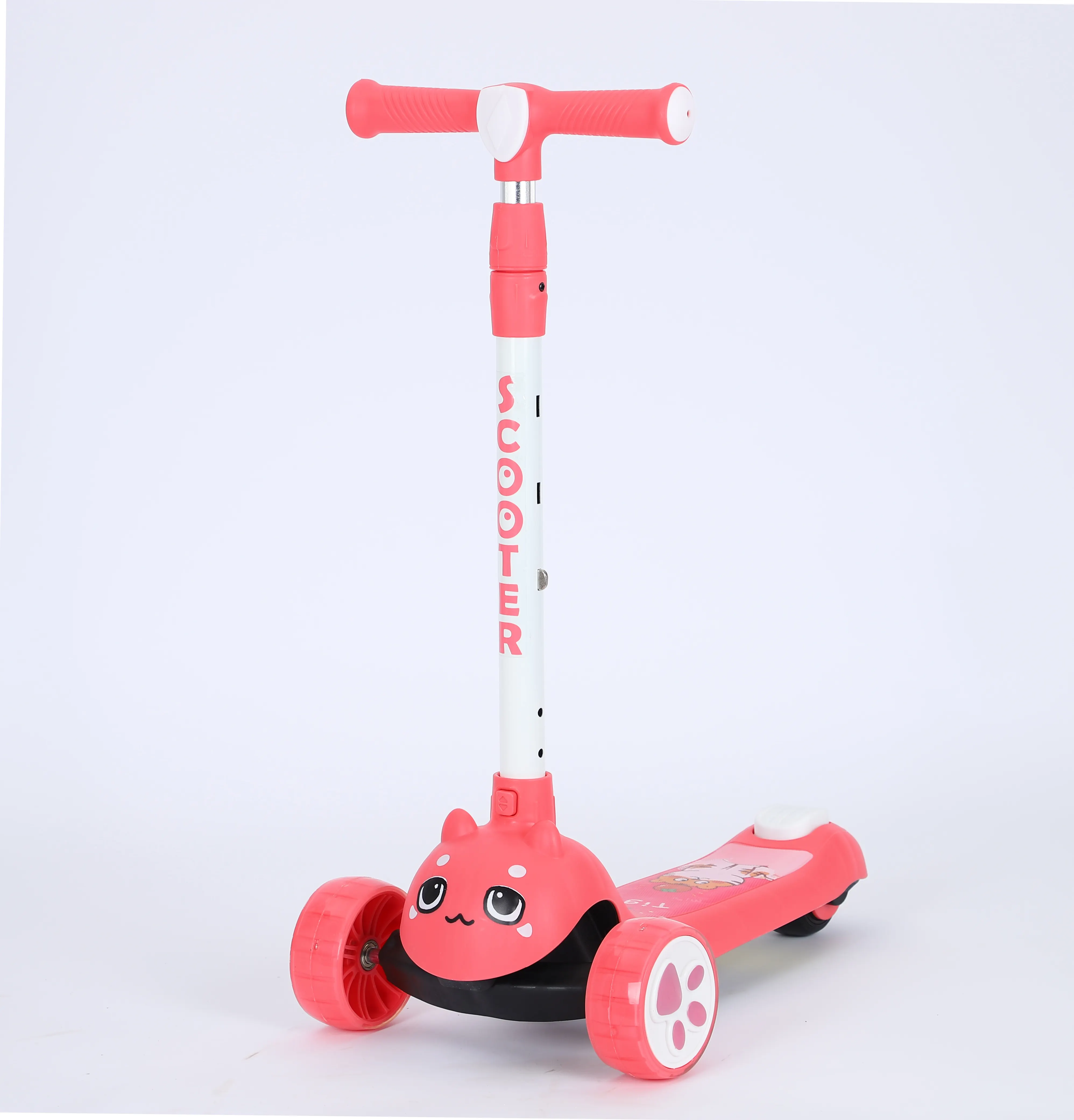 Scooter infantil com placa extra larga, altura ajustável, 3 rodas, kick scooters para crianças de 3 a 6 anos de idade