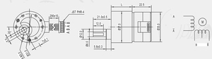 Motor de engranaje paso a paso de ángulo de 7,5 grados de 4 fases de 12V de alto par motor paso a paso de robot de imán permanente - Product Image 6