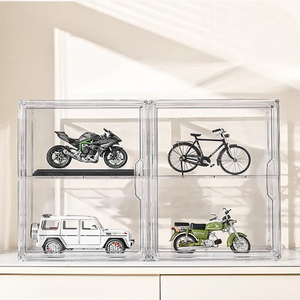 Vitrina a prueba de polvo, caja ciega, transparente, montaje, almacenamiento, escaparate, figuritas, Colección, cubo acrílico para muñecas de juguete apilables - Product Image 2