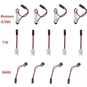 Araba için T10 adaptörü Led ışık Led Panel dur lamba ampulü bağlayıcı T10 Ba9s T4w Festoon pembe bağlayıcı tel kablolar - Product Image 2