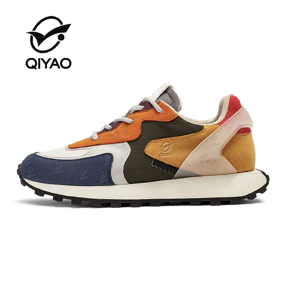 Qiyao Oem Odm Custom Logo Mode Platform Sport Schoenen Lichtgewicht Casual Wandelschoenen Running Stijl Sport Mannen Sneakers
