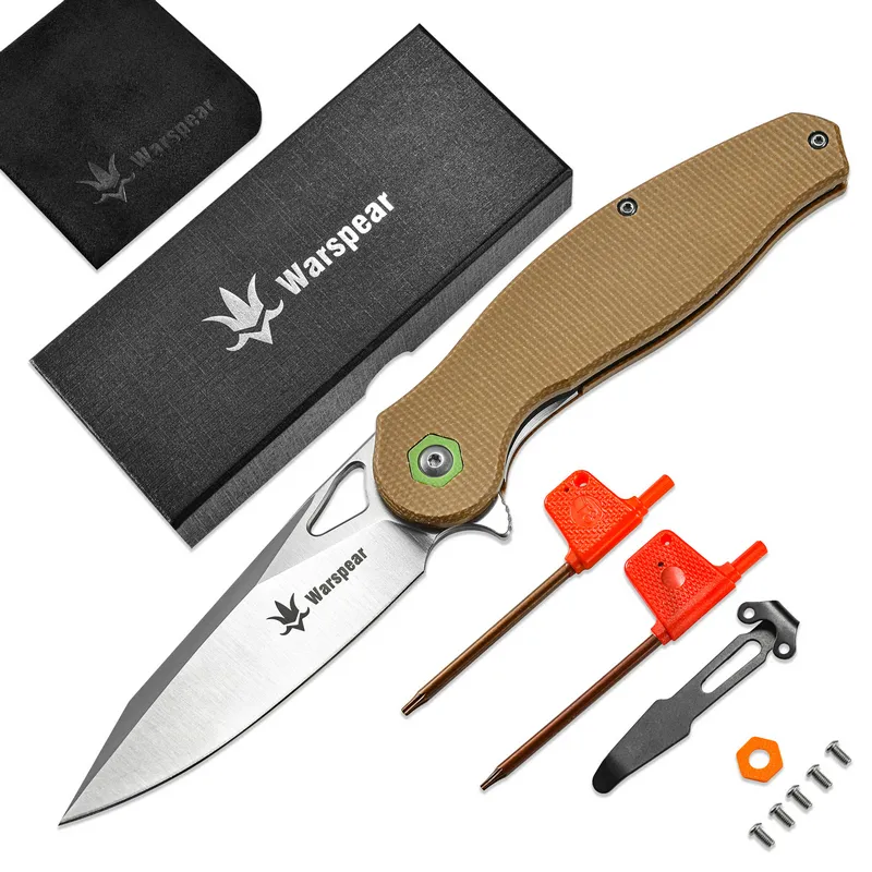 Micarta 핸들 14C28N 스틸 볼 베어링 캠핑 생존 나이프 전술 나이프 접이식 포켓 구조 야외 Edc 도구 Dropship