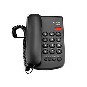Teléfono básico con cable de botón ABS con indicador de timbre LED rojo silencioso y visual y teléfono analógico montable en la pared del mercado de Brasil - Product Image 2