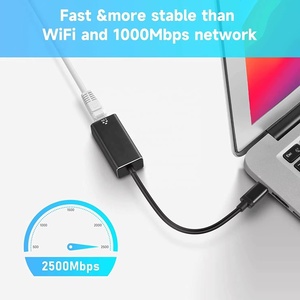 อลูมิเนียมแบบพกพา Thunderbolt 3 USB C ถึง2.5G อะแดปเตอร์อีเธอร์เน็ตสำหรับ MacBook Pro MacBook Air iPad Pro iPad และอื่นๆ - Product Image 4