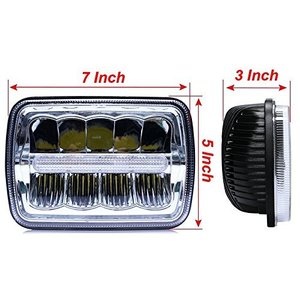 ไฟหน้า LED ทรงสี่เหลี่ยมมุมฉาก45W สำหรับอะไหล่รถยนต์อุปกรณ์เสริมรถยนต์5X7สูง/ต่ำ - Product Image 3