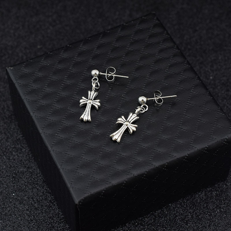 E056-Silver1 Boucles d'oreilles pour oreilles percées - 1 paire