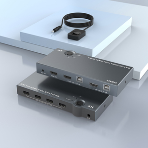 PC电脑KVM HDMI切换器4K 60HZ 2端口HDMI USB IN 1 HDMI 4 USB输出KVM开关