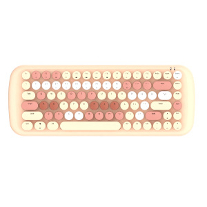 Multi-Device Wireless ABS Material Office <strong>Keyboard</strong> in Pink and Black Colorful <strong>Keyboard</strong> Mouse Combos - Product Image 1